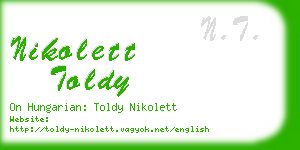nikolett toldy business card
